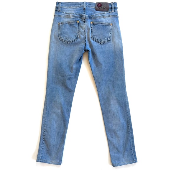 ROBERTO CAVALLI FADED MID-RISE BOTTOM SHAPING SKINNY ANKLE JEANS Sz US6/EU42 - Picture 4 of 14